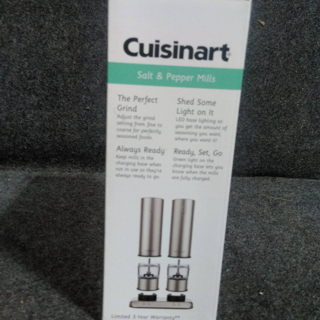 Brushed Stainless Steel Electric Salt & Pepper Mill Set N5571