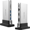 USB C Docking Station with 100W PD, 4K HDMI, VGA, Gigabit Ethernet, Card Reader, USB 3.0, Silver D643