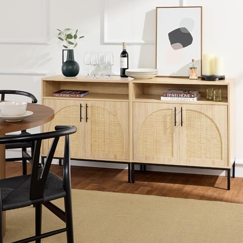 2-Door Rattan Storage Cabinet U365586