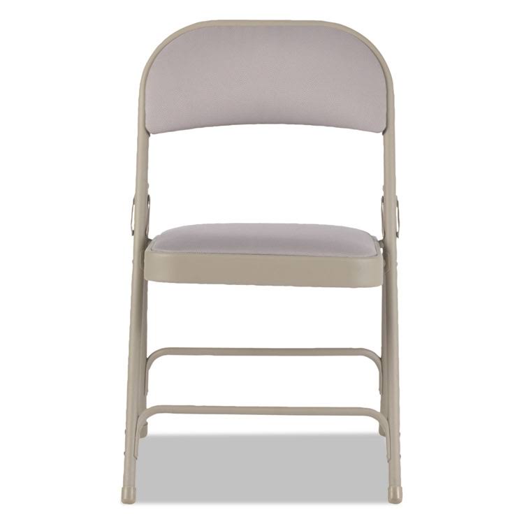Steel Folding Chair with Fabric Back/Seat, Tan, 4/Carton R65580