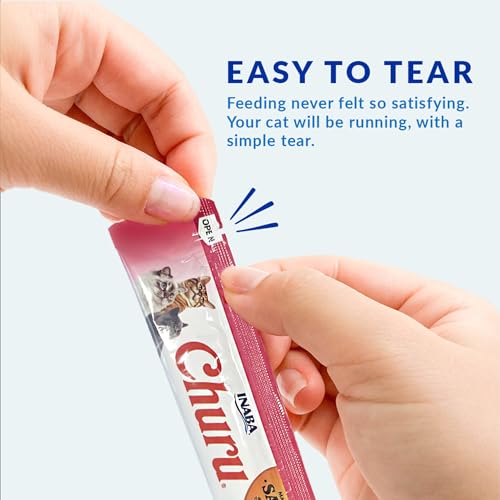 Salmon Creamy Cat Treats with Green Tea Extract & Taurine, 0.5 oz, 60 Tubes W4697