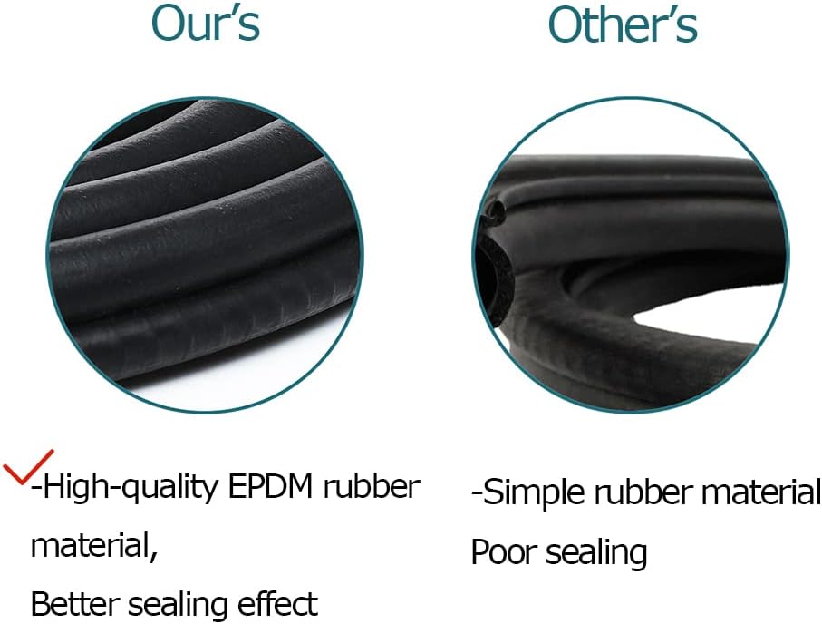 10Ft EPDM Rubber Car Door Seal Strip E2527