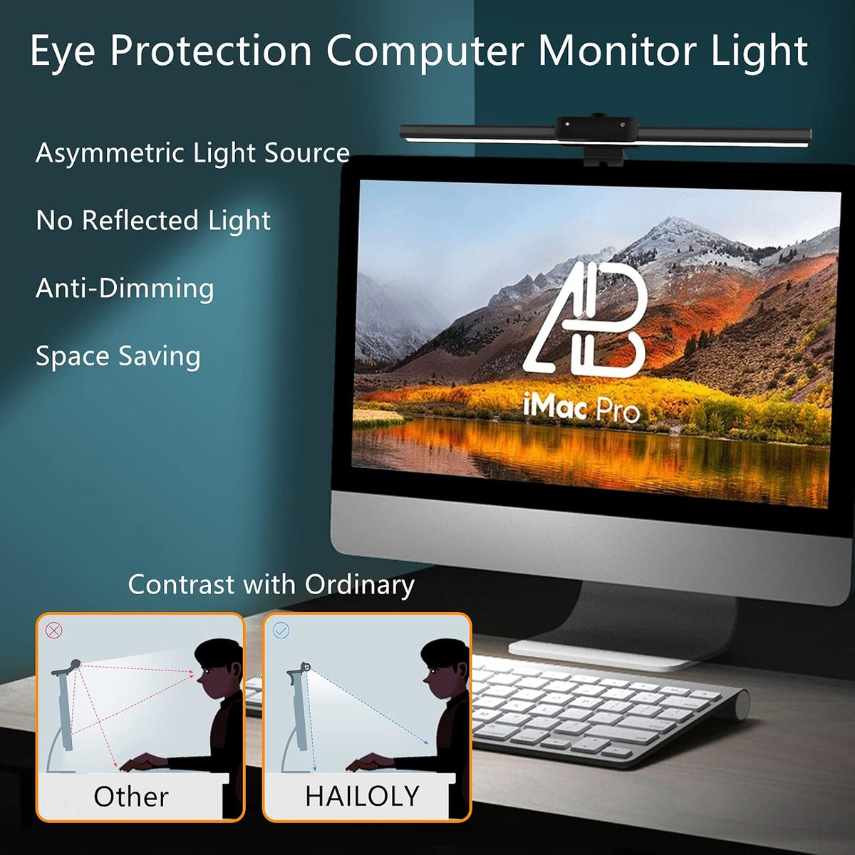 Monitor Light Bar with Stepless Dimming and 3 Color Temperature S94691
