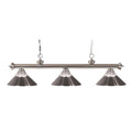 3 Light Brushed Nickel Island Billiard Light F274594