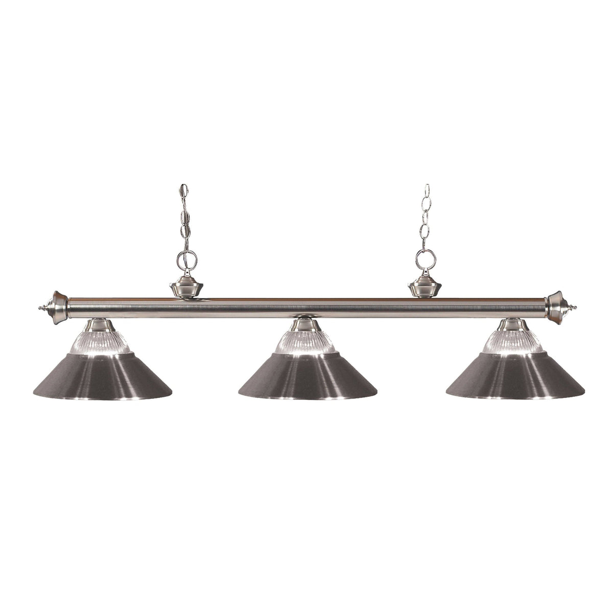 3 Light Brushed Nickel Island Billiard Light F274594