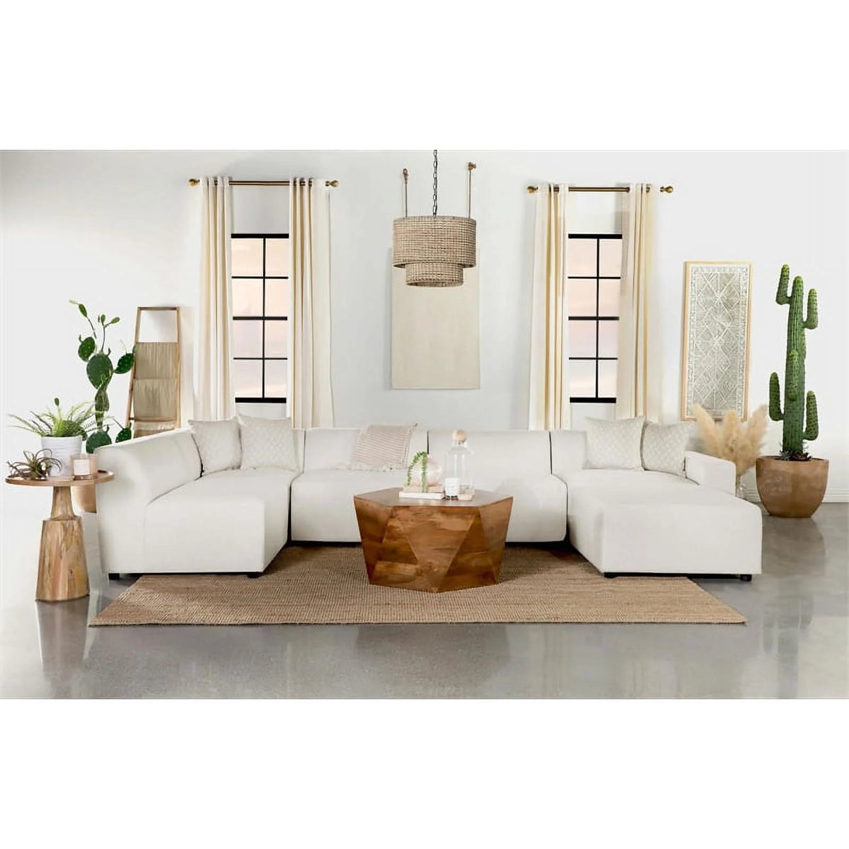 6-piece Fabric Upholstered Modular Sectional I811