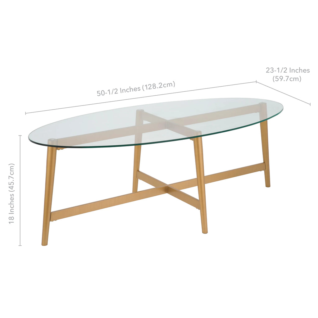 50.5" Wide Oval Coffee Table M755453