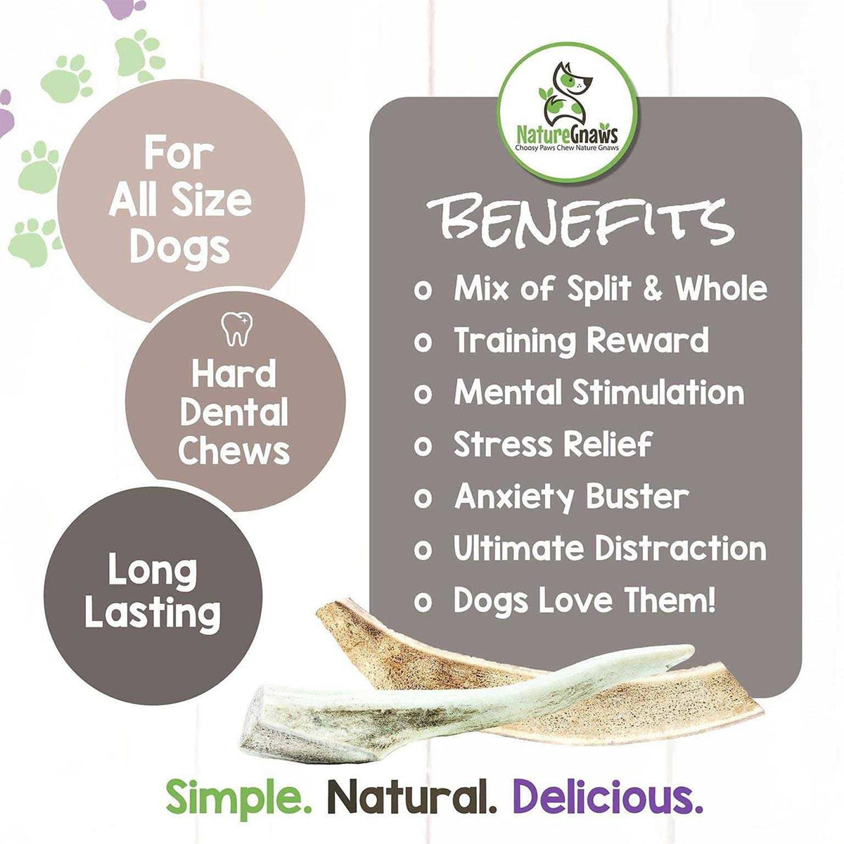 Deer Antlers for Small Dogs Natural Dog Treats F722