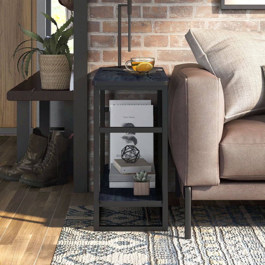 Oak Side Table with Lower Shelf P92013