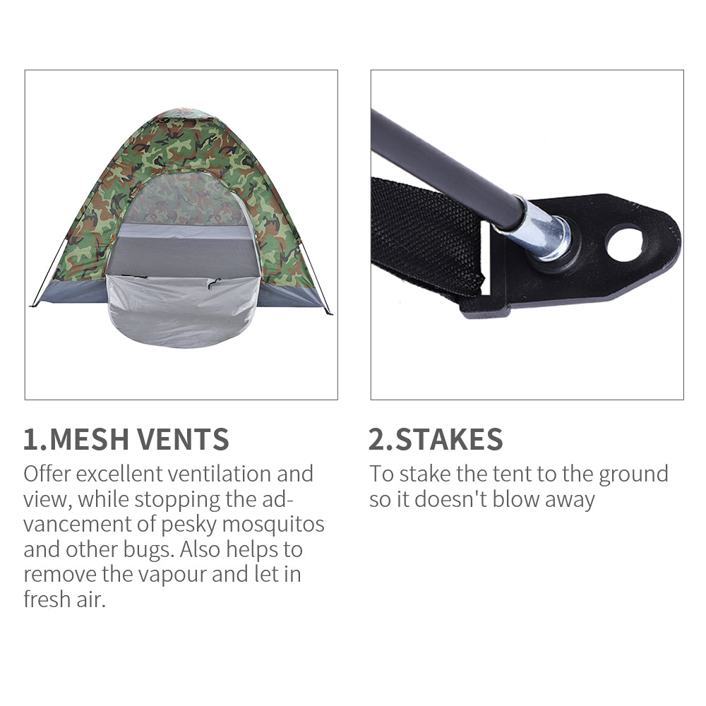 4 Person Outdoor Waterproof Tent Camouflage Shelter I21963