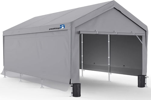 10x20ft Heavy Duty Carport with Adjustable Heights U8151