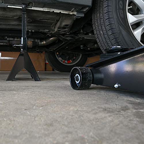 3 Ton Heavy Duty Floor Jack Jack Stands Creeper Combo Black C56822