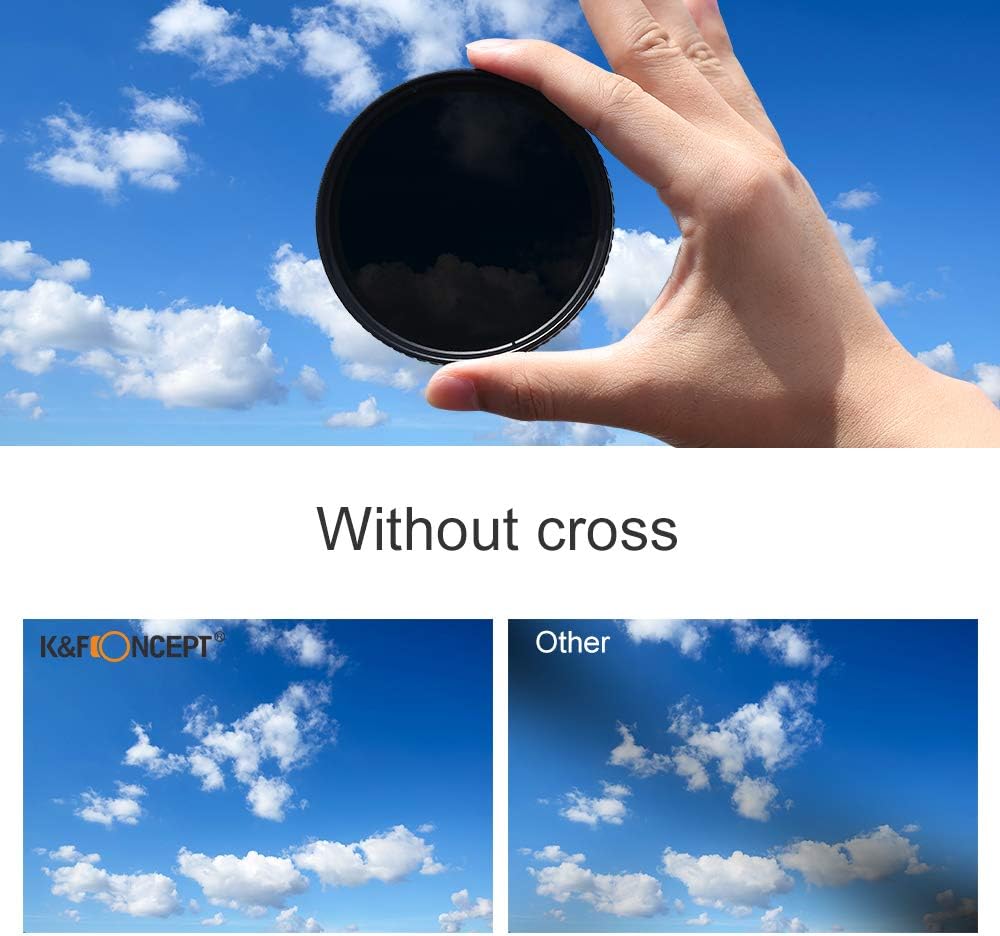 55mm Variable ND Filter ND8-ND128 (3-7 Stop) HD Hydrophobic VND Camera Lens Filter O934