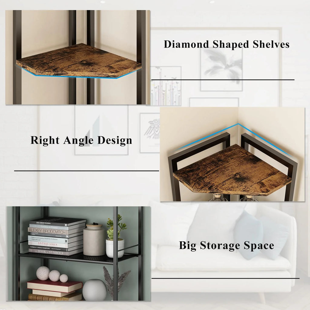Black 5 Tier Corner Shelf F684623