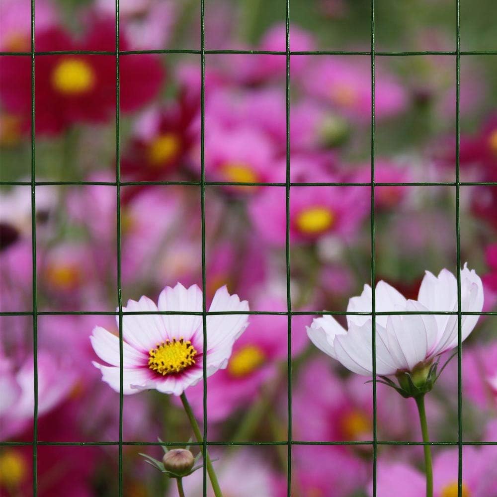 Green PVC Welded Wire Mesh Garden Fence 48" x50' 2"x3" 16GA H357