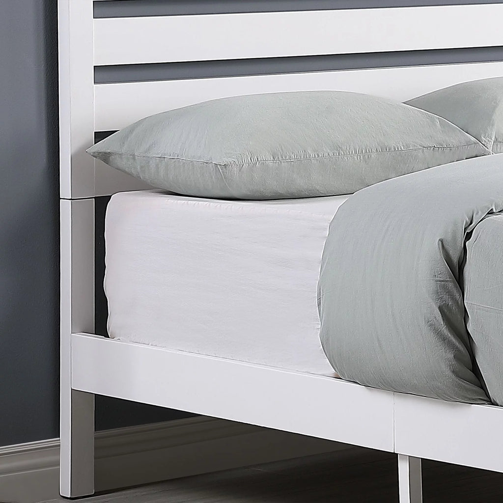 White Queen Acacia Wood Headboard W50145