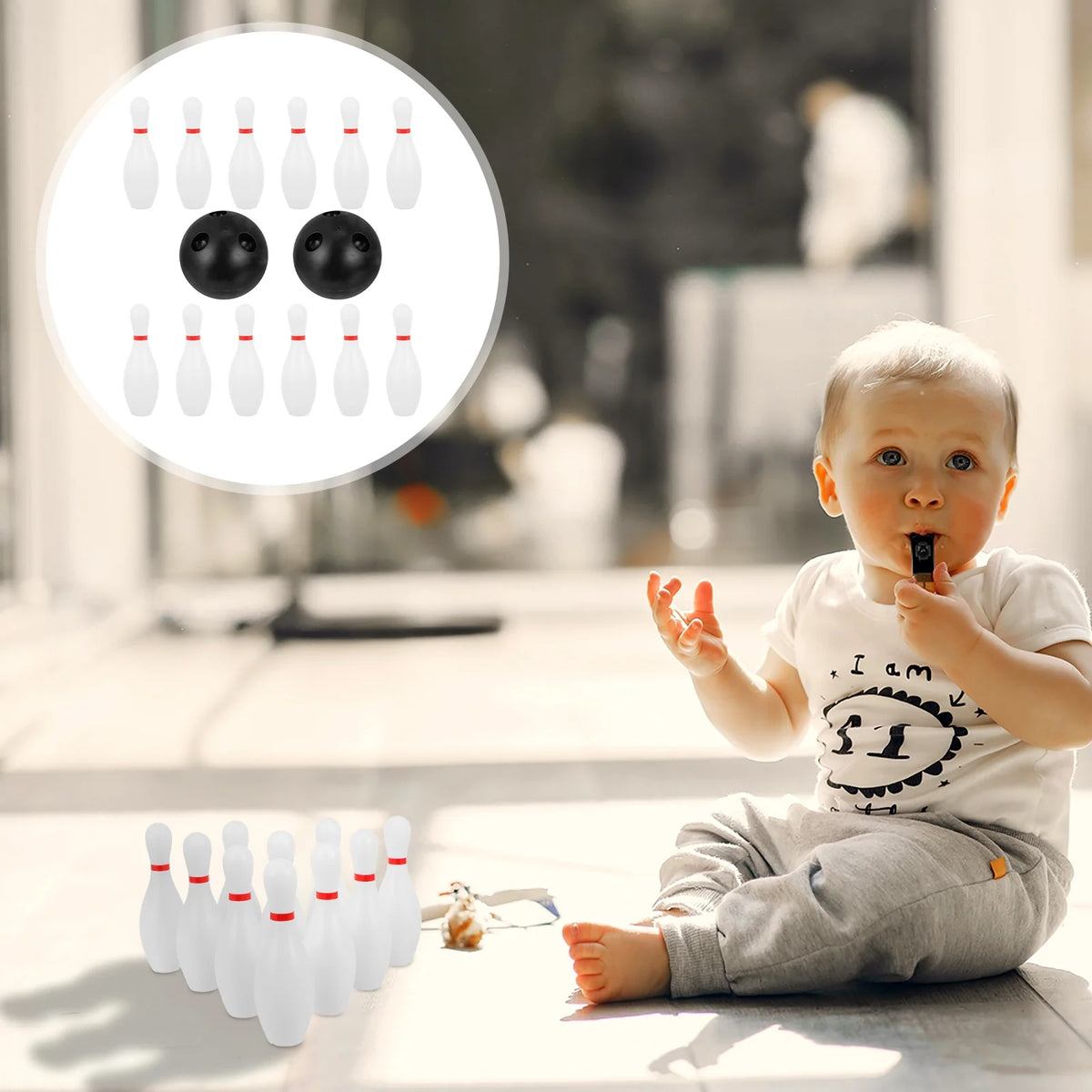 Bowling Set Plastic Indoor Outdoor Toys E864183