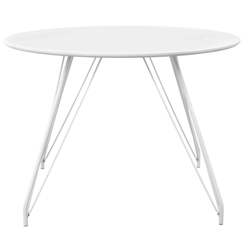 White Wood Metal Dining Table M60331