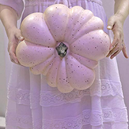 Large Artificial Pumpkin 12.6inch White Speckles J865381