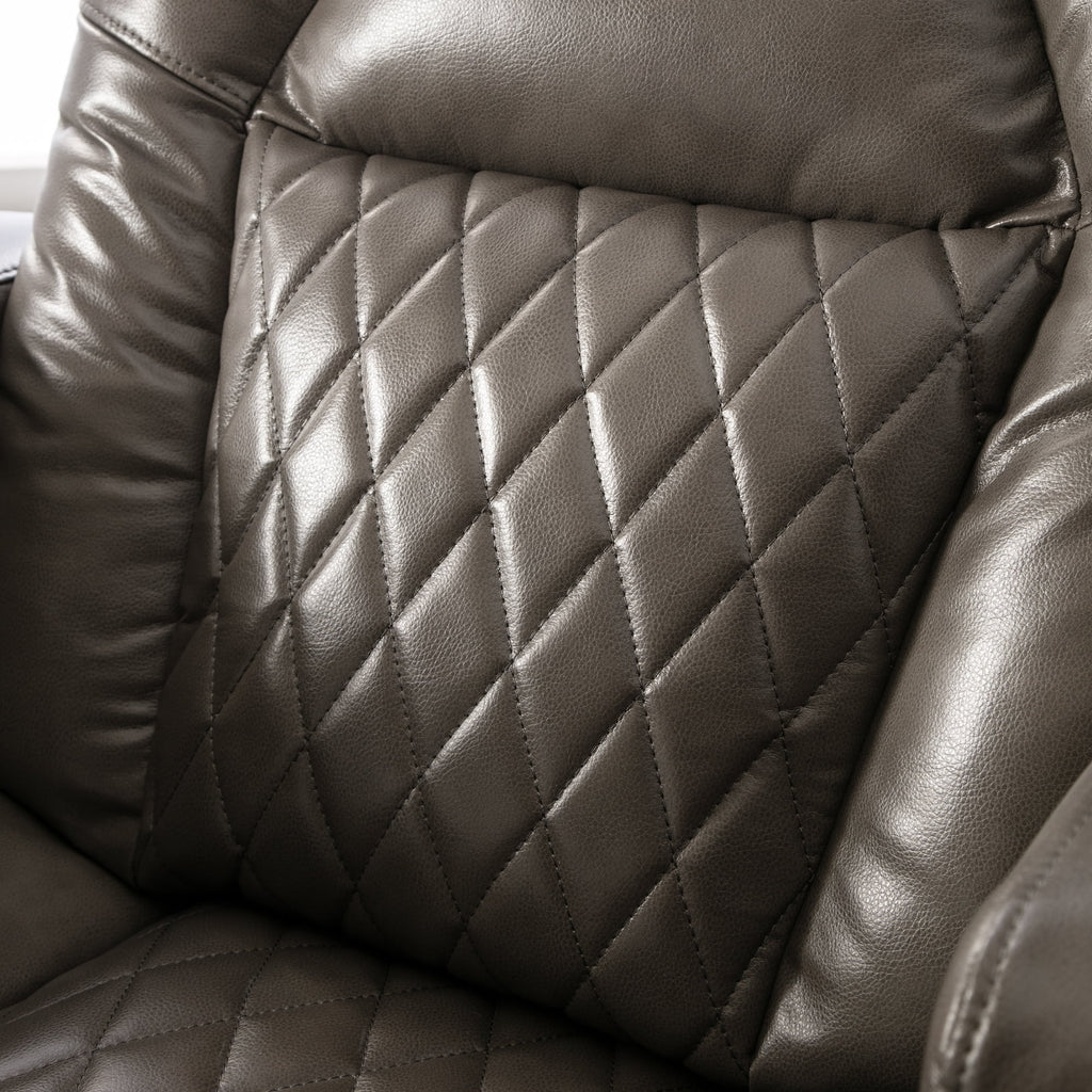 Power Motion Recliner with USB Charging Port and Hidden Arm Storage, 2 Cup Holders, 360° Swivel Tray Table F777720