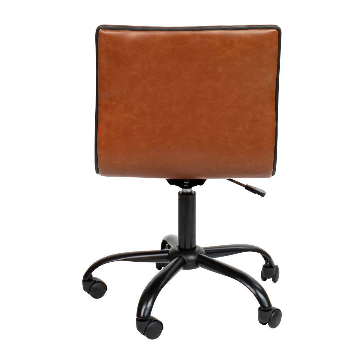 Brown Ribbed Swivel Task Office Chair Y3780