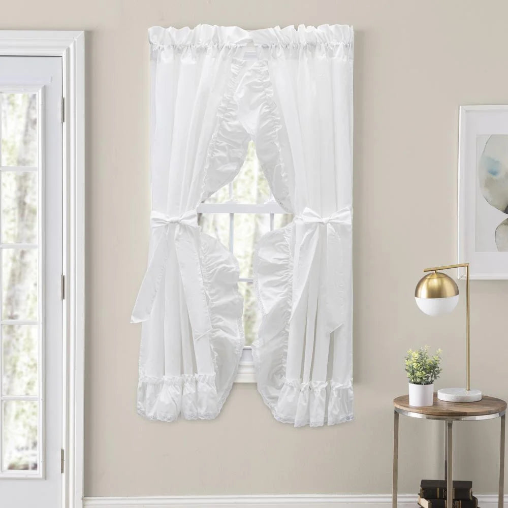 White Rod Pocket Curtain Panel 100" x 63" D30736