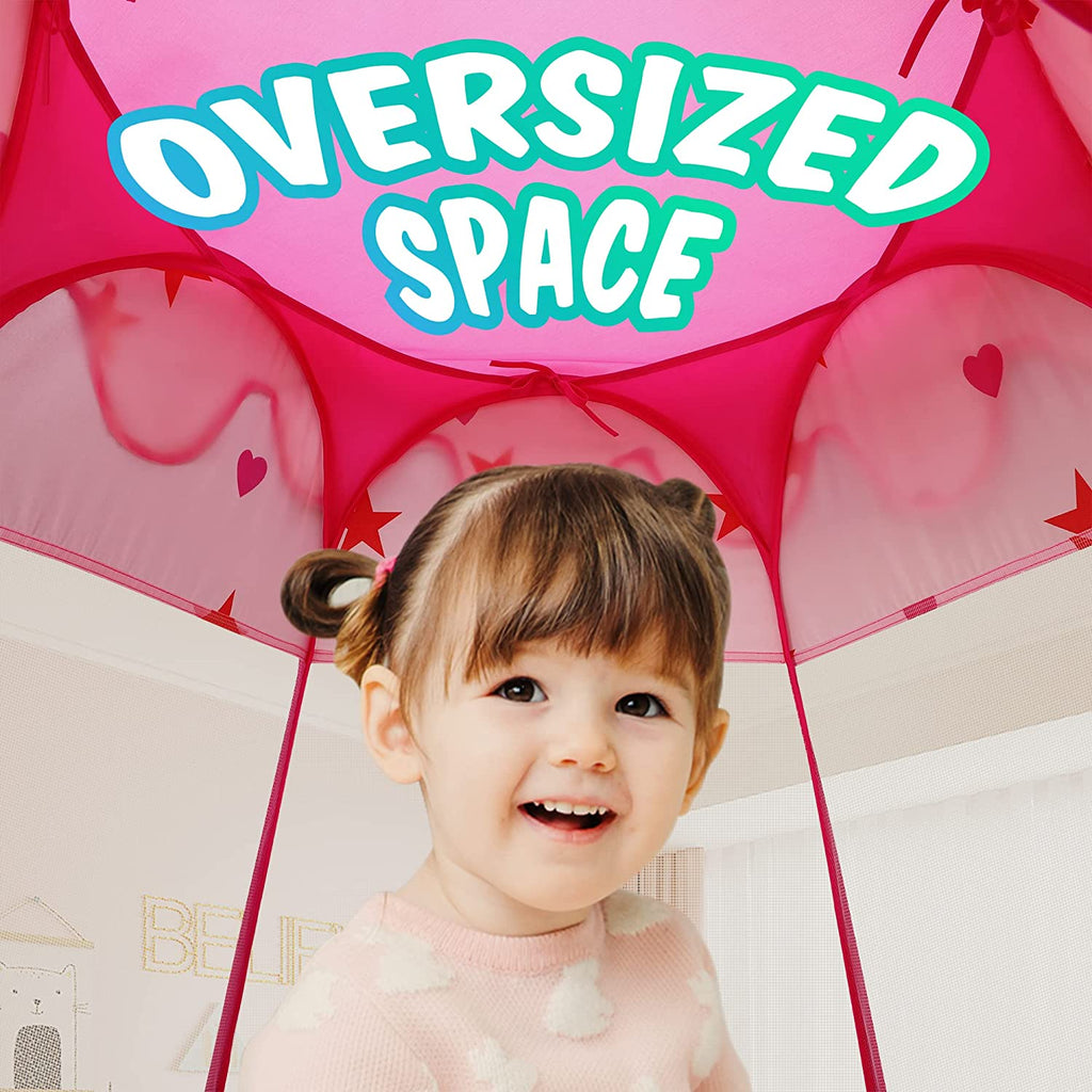 Princess Pop Up Tent with Star Lights and Portable Bag P209752