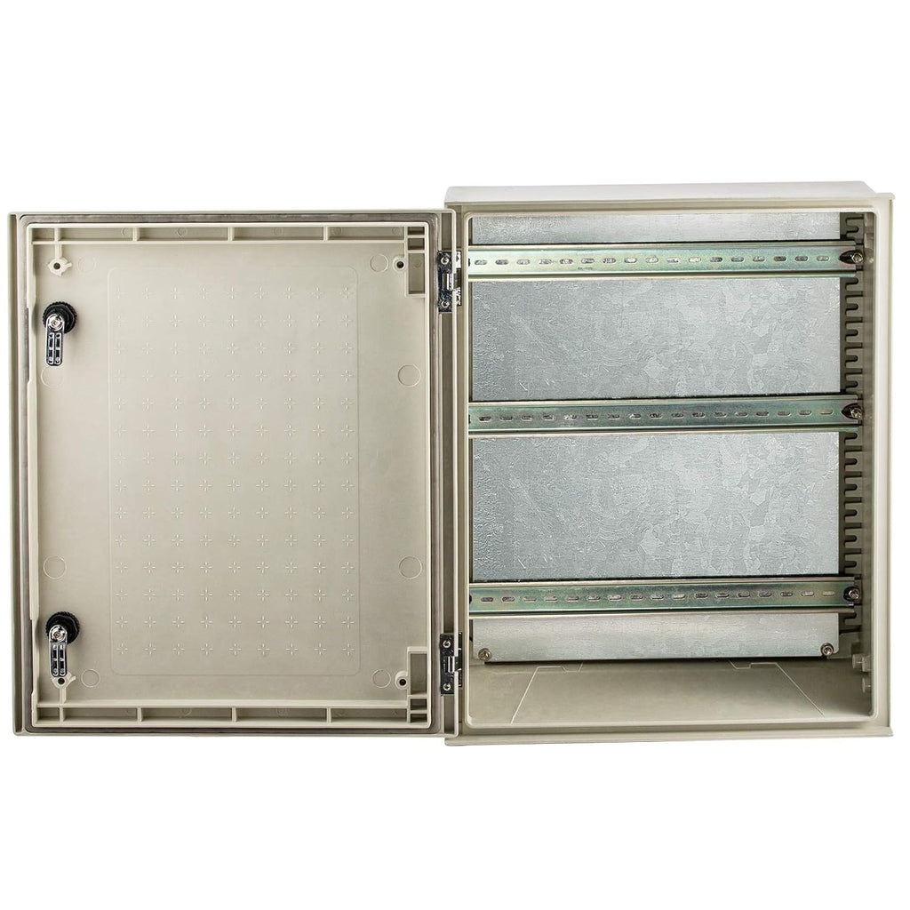 NEMA 4X Fiberglass Steel Electrical Box, 20 x 16 x 8 inches, IP66 Waterproof Hinged Junction Box P9685