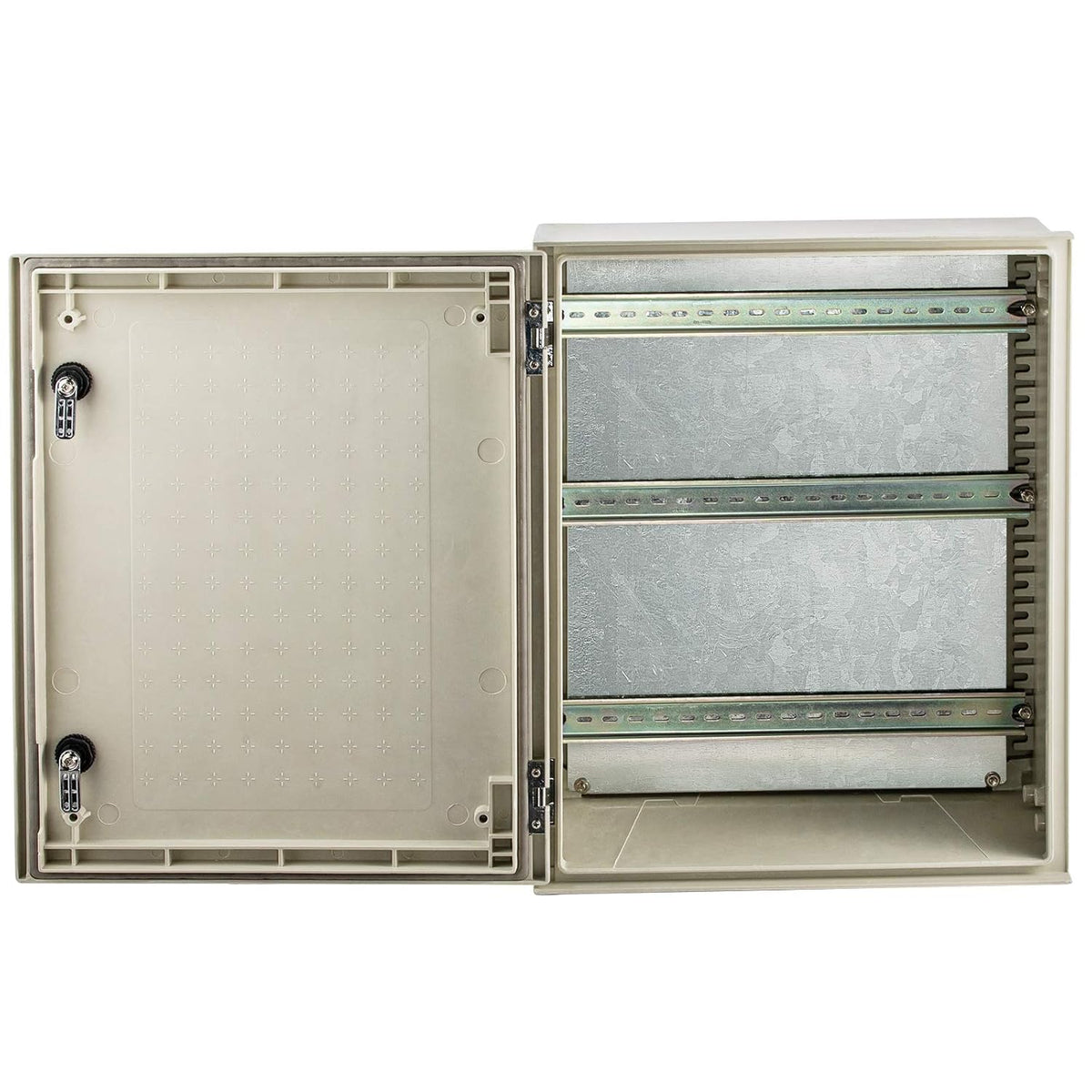 NEMA 4X Fiberglass Steel Electrical Box, 20 x 16 x 8 inches, IP66 Waterproof Hinged Junction Box P9685