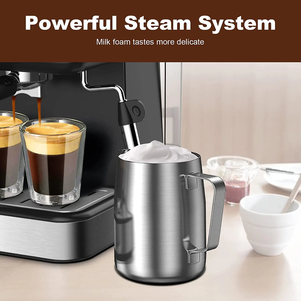20 Bar Espresso & Cappuccino Maker with Milk Frother Steam Wand E300894