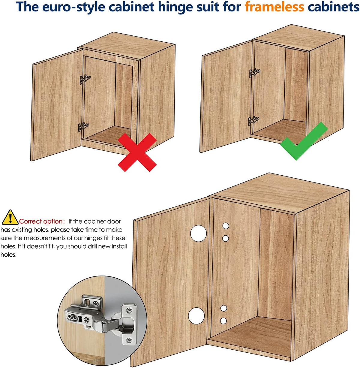 50 Pack 25 Pairs Soft Close Full Overlay Cabinet Door Hinges G878823