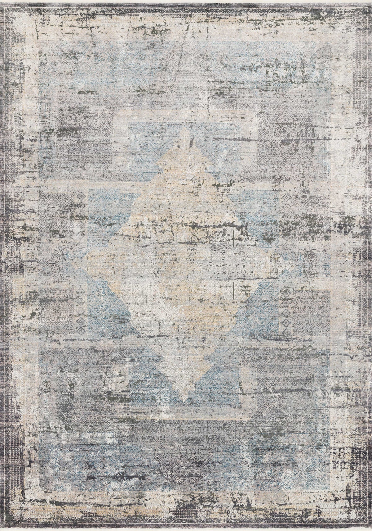 Charcoal Multi 3'7 x 5' Rug Z112254