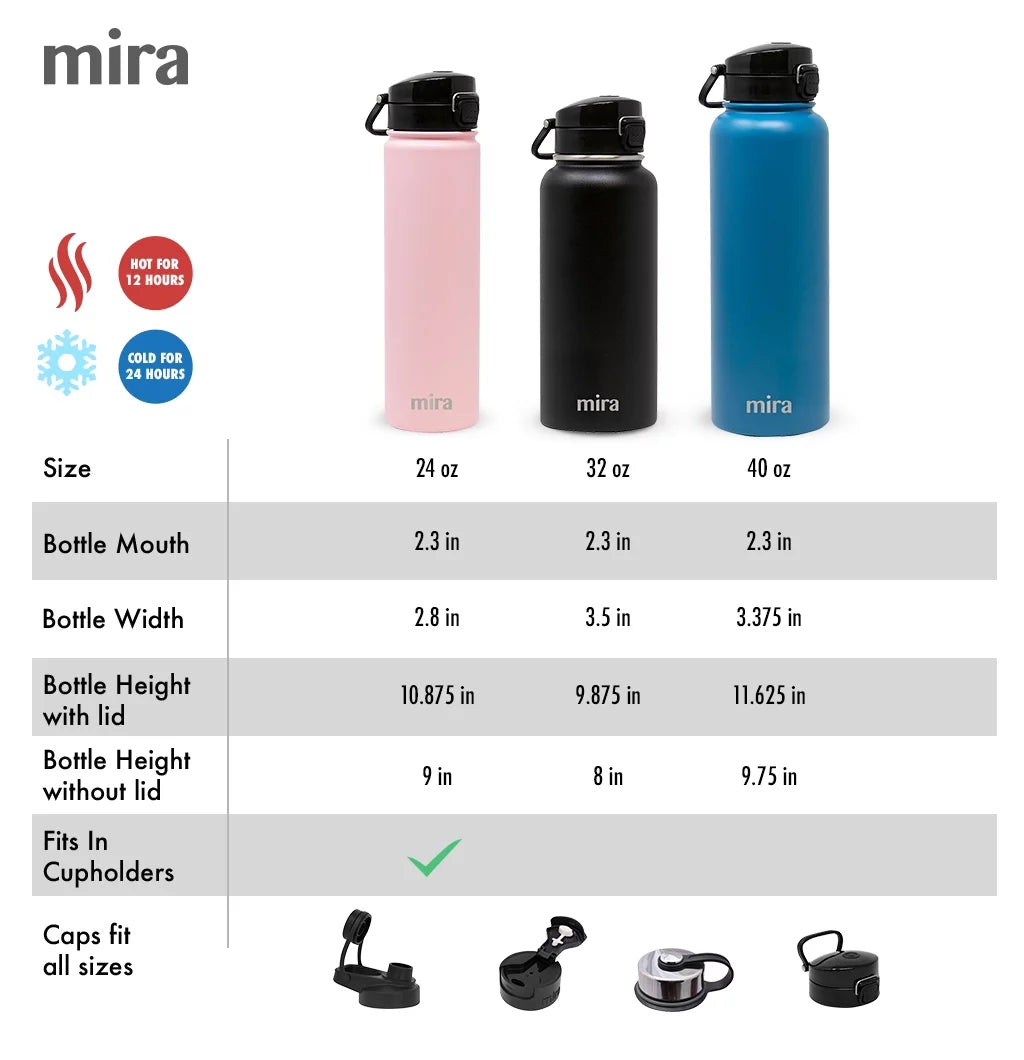 24oz Insulated Stainless Steel Water Bottle Rose Pink Q46015