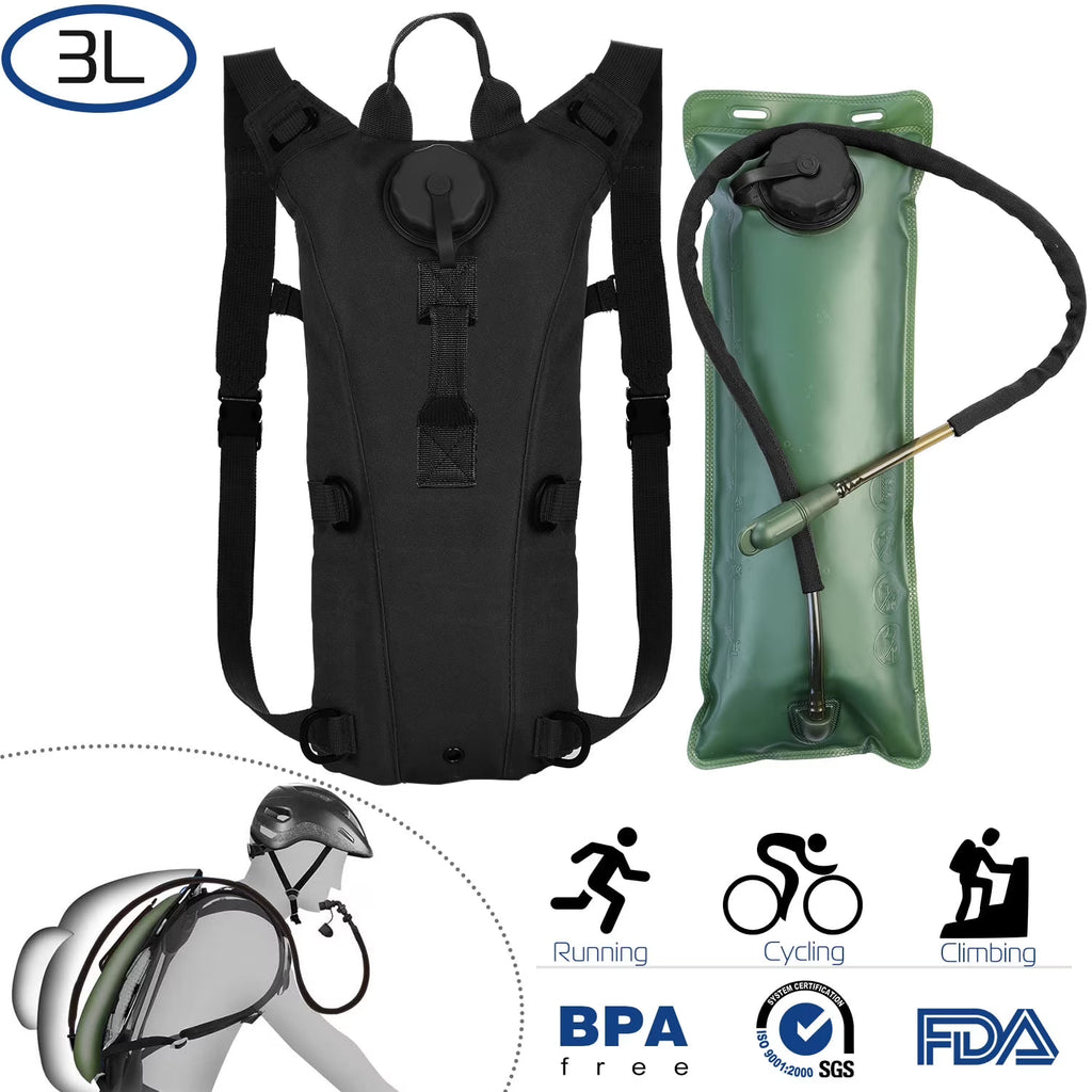 Black 3L Hydration Backpack E764