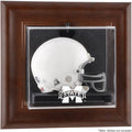 Brown Framed Wall-Mountable Mini Helmet Display Case O85814
