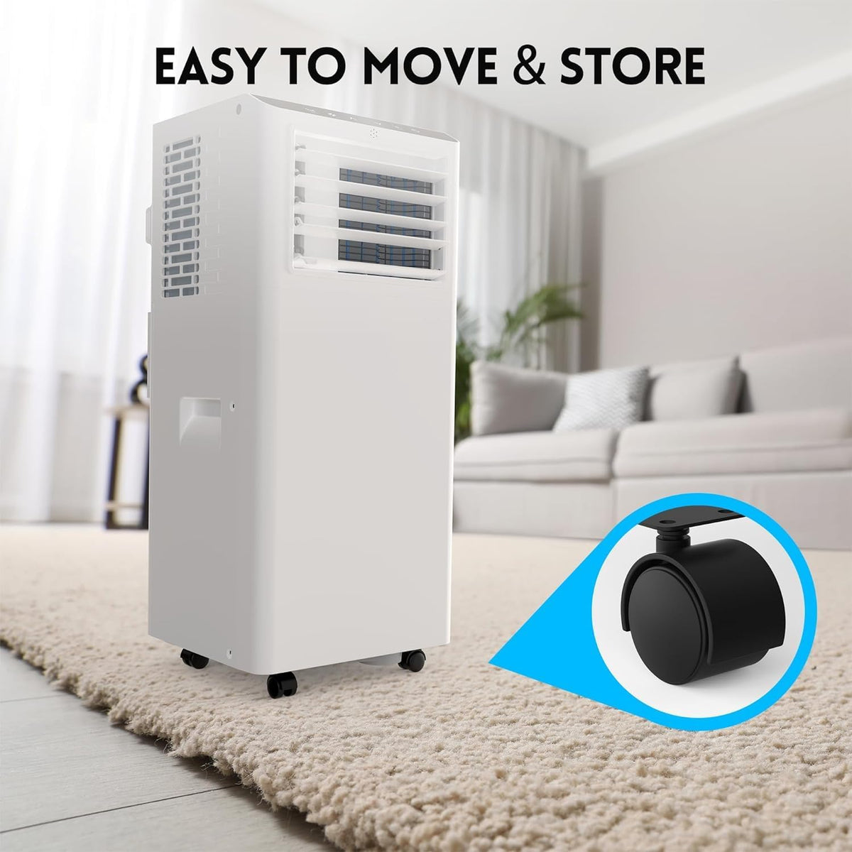 Portable 8000 Btus 3-in-1 Air Conditioner with Exhaust Hose & Window Kit G48963