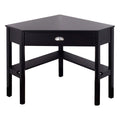 Black Wood Computer Desk with Drawer Z28382