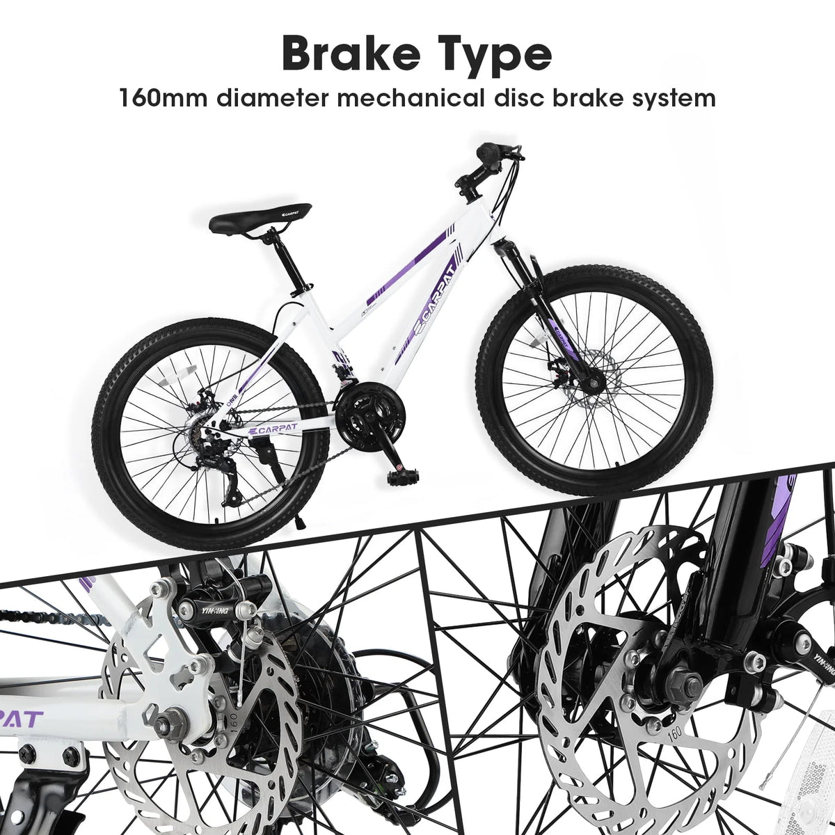 26 inch Pink Disc Brakes Mountain Bike U7747