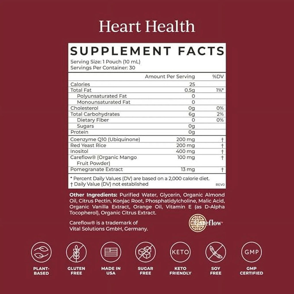 Heart Health Supplement with CoQ10, Red Yeast Rice & Inositol, 30 Pack N203767