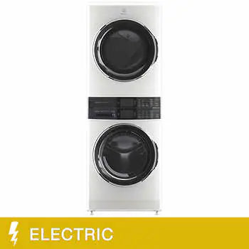 White Front Load Laundry Tower with 5.2 Cu. Ft. Washer, 8.0 Cu. Ft. N1846