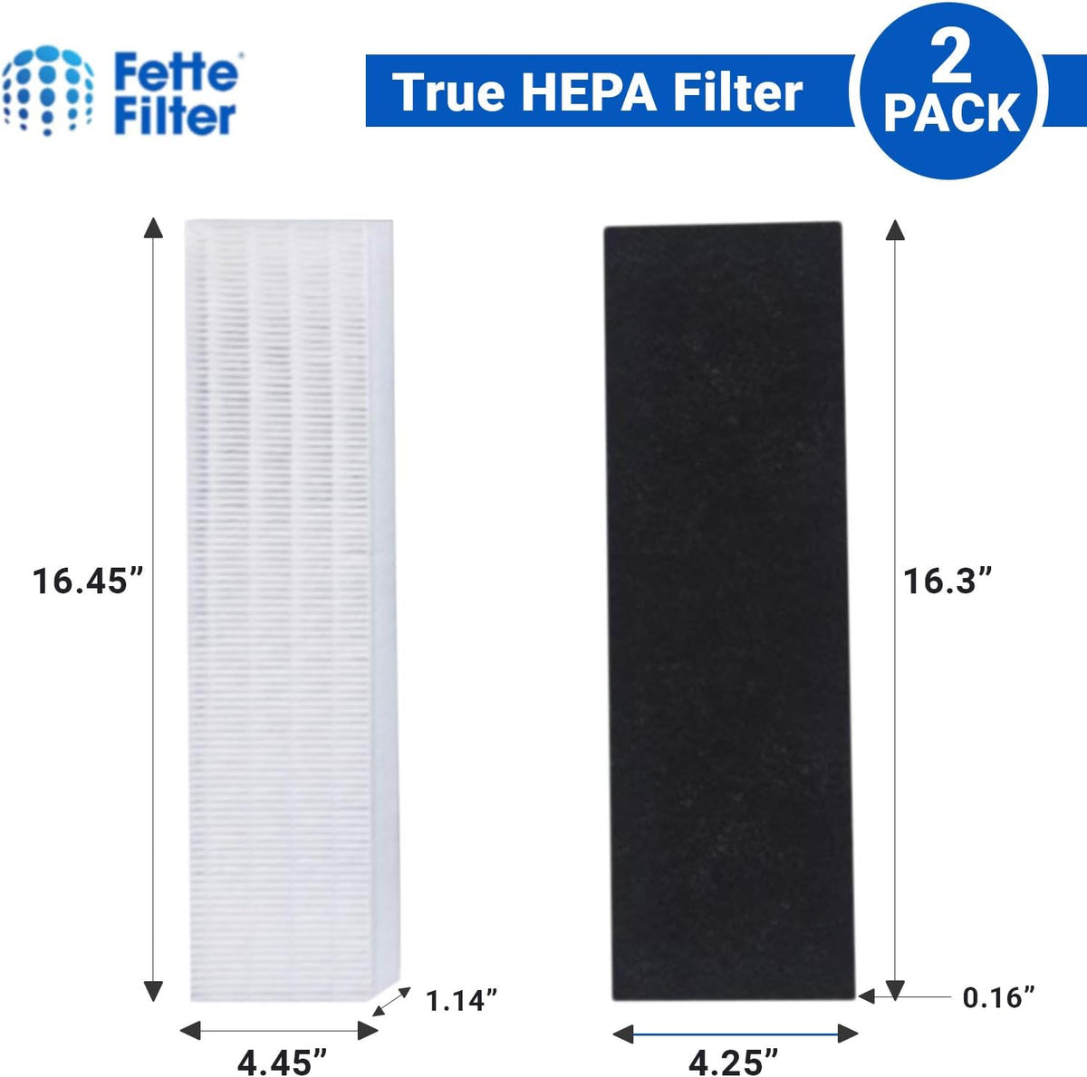 2 Hepa Filters & 8 Carbon Pre Filters Pack of 2 A4083