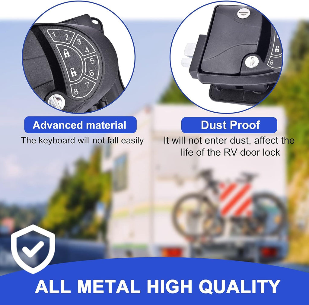 Waterproof Shockproof Metal RV Door Lock with Keypad X70587