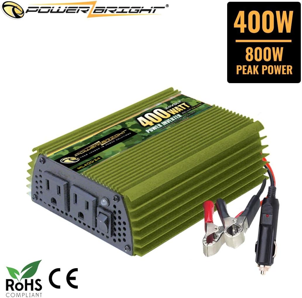 400 Watt 24V Modified Sine Wave Power Inverter with Dual 110V AC Outlets H8009