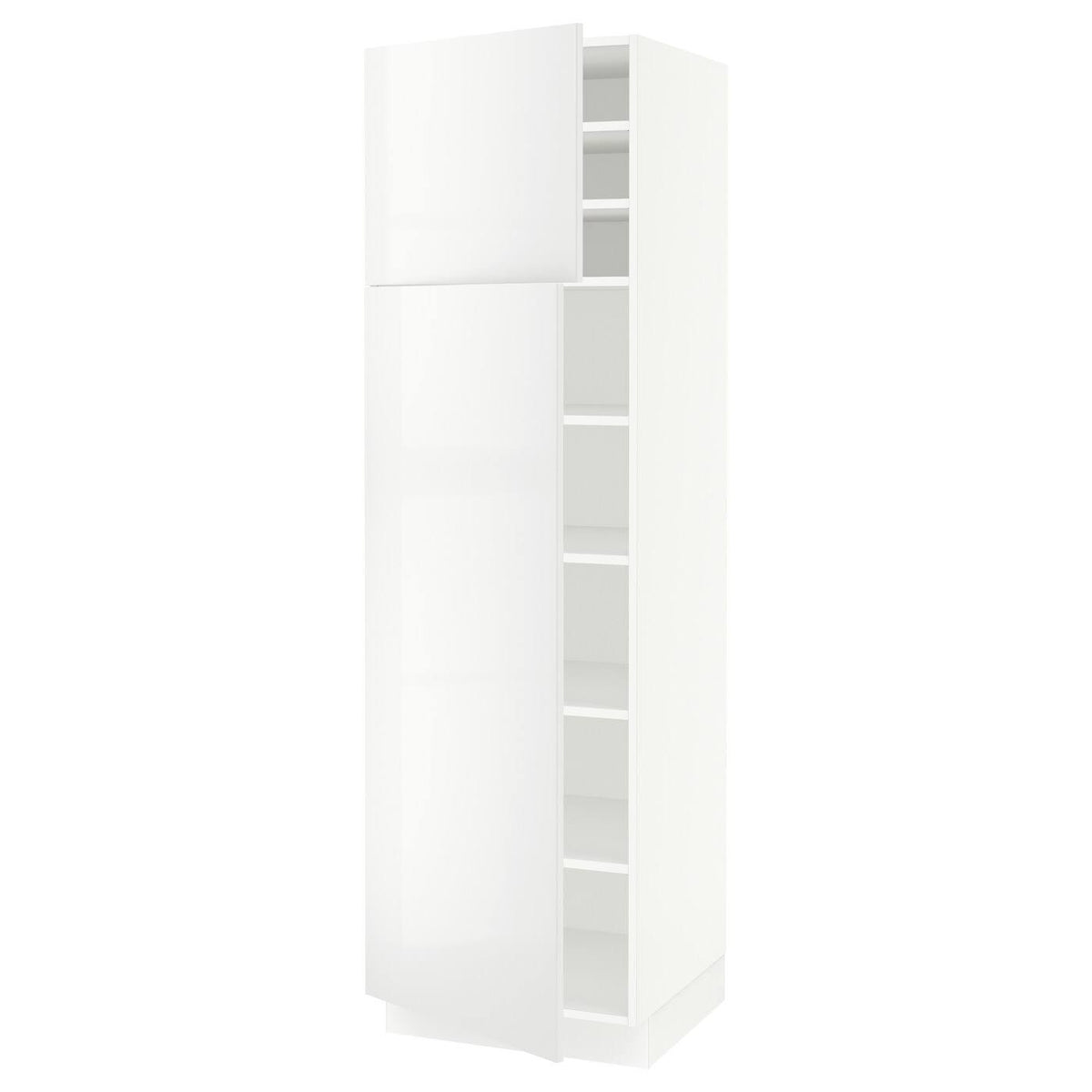 White High Cabinet with Shelves and 2 Doors L65238