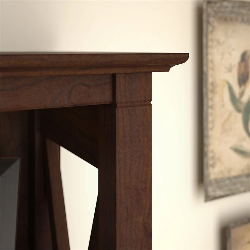 Cherry Writing Desk with File Cabinet and Bookcase G612