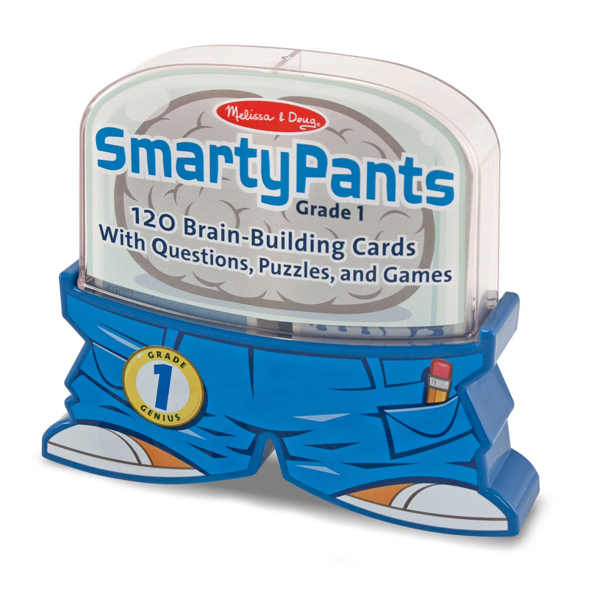 1st Grade Card Set with 120 Educational Questions, Puzzles, and Games Y3358
