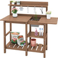 Black HDPE Potting Bench with Sink F154111