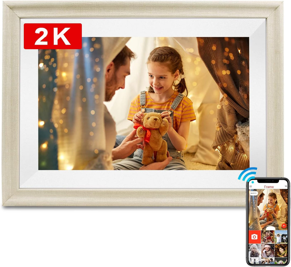 8 Inch WiFi Digital Photo Frame with 2k IPS Touch Screen, 16GB Storage, Pack of 2 W277930
