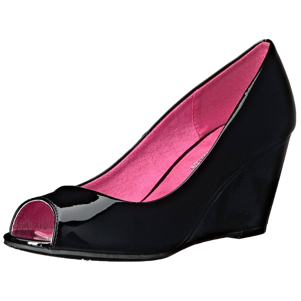 Black Wedge Heel Pump O4392