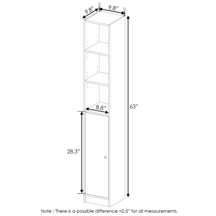 Slim Door Bath Cabinet F7922